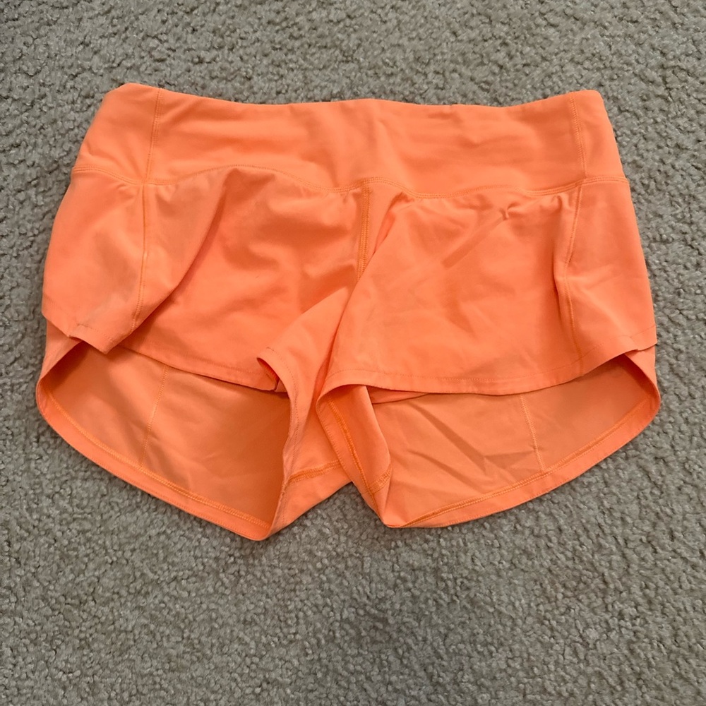 lululemon athletica Vibrant Orange Athletic Shorts